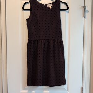 LOFT Dark Purple Mini Dress with Polka Dots